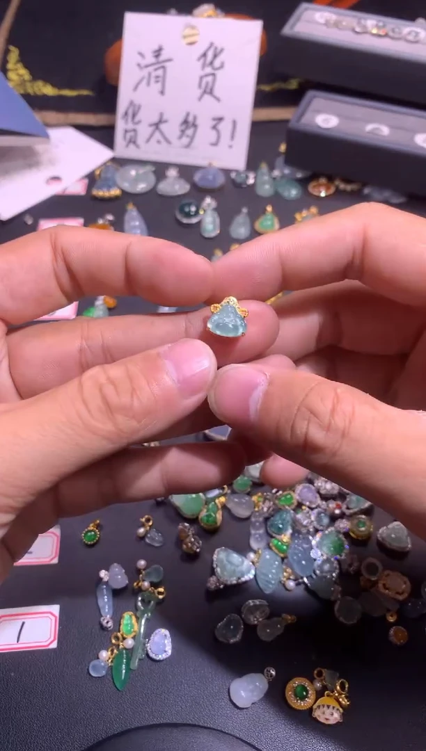 翡翠银S925镶嵌吊坠(不含链)11111