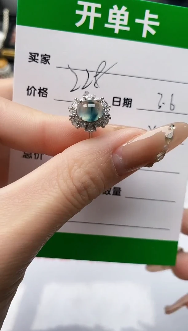 【闪购商品】翡翠戒指银S925镶嵌/888