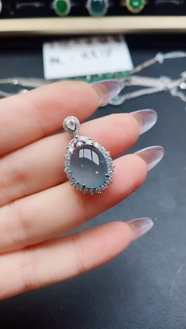 翡翠银S925镶嵌吊坠(赠链)321321