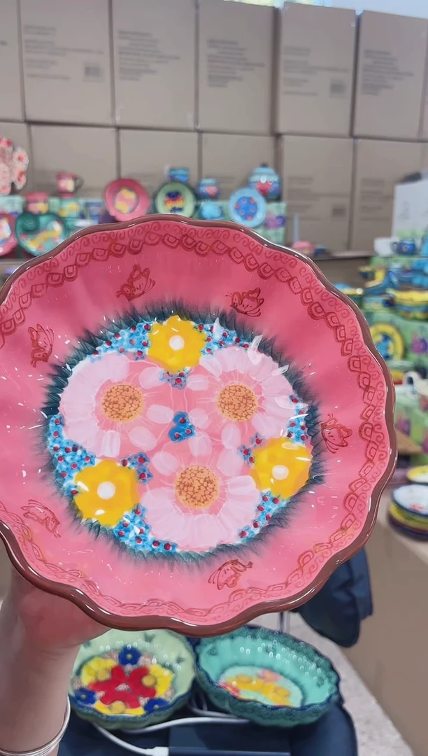 瓷8英寸波浪汤4个装-樱花