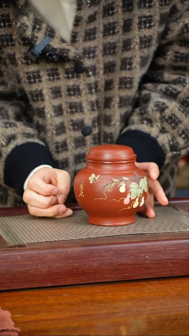 宜兴原矿紫砂茶叶罐