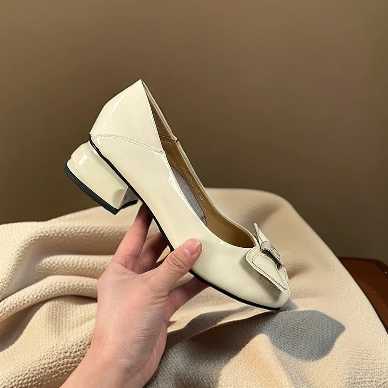 1961-B9-时尚百搭2025春季新款单鞋女式小皮鞋