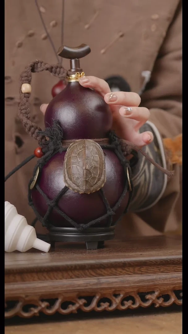 【闪购商品】266号精品天然大漆工艺防渗内胆酒葫芦~