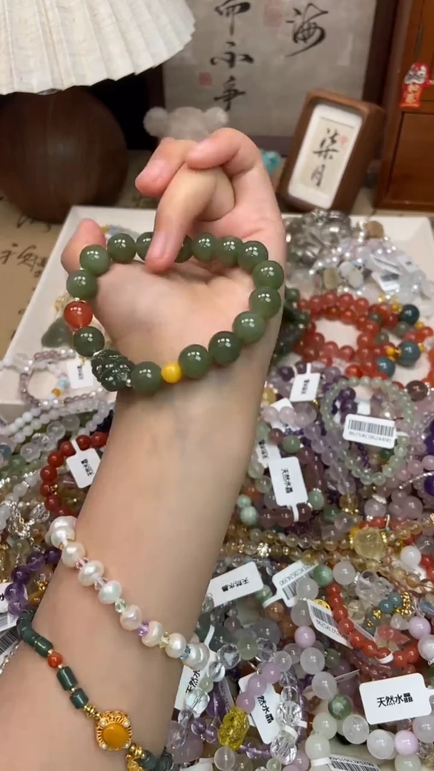 手饰和田玉银S925镶嵌209