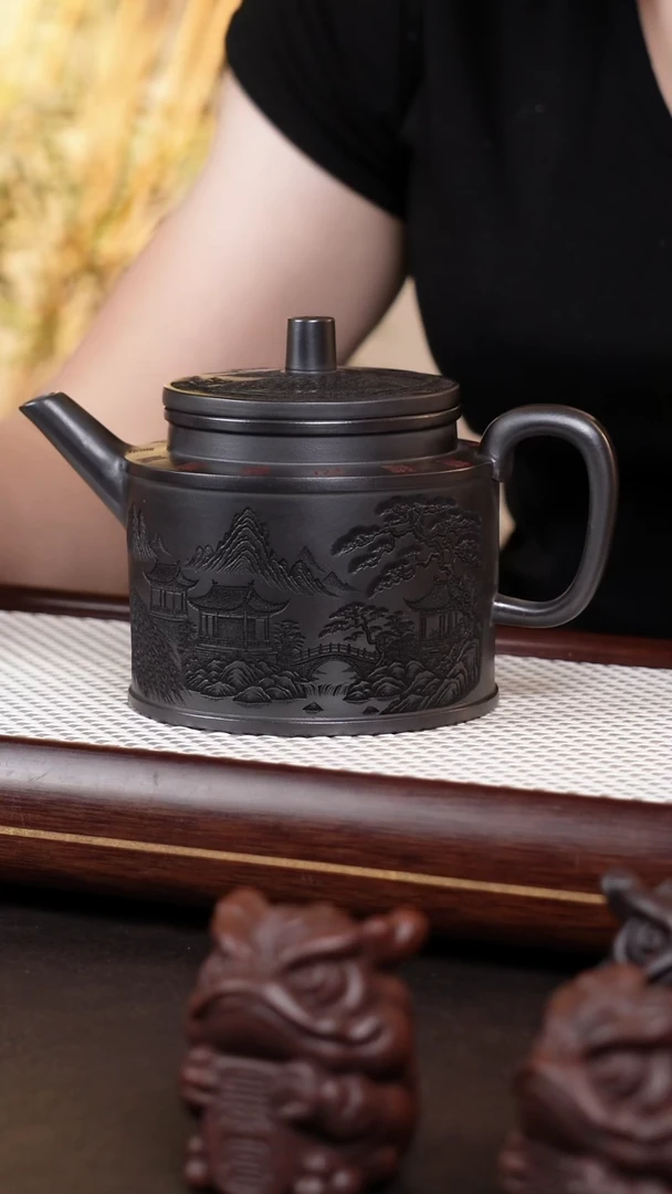 茶壶紫砂石黄金钟