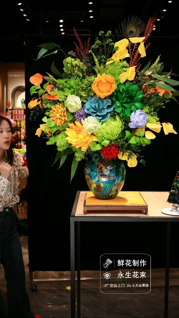 手工艺品琉璃手工花器花束空运包邮送货上门-以图片为准