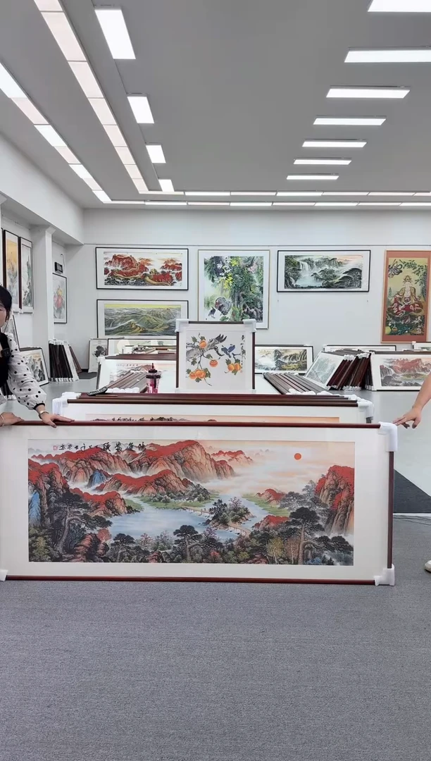 国画手绘  219*110  鸿运当头