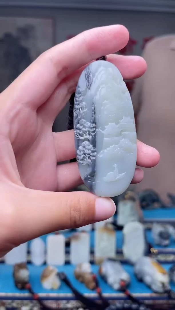 和田玉未镶嵌挂件1