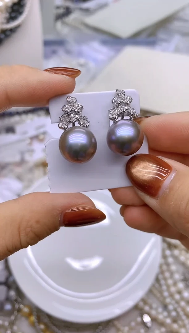 未镶嵌1淡水珍珠耳饰