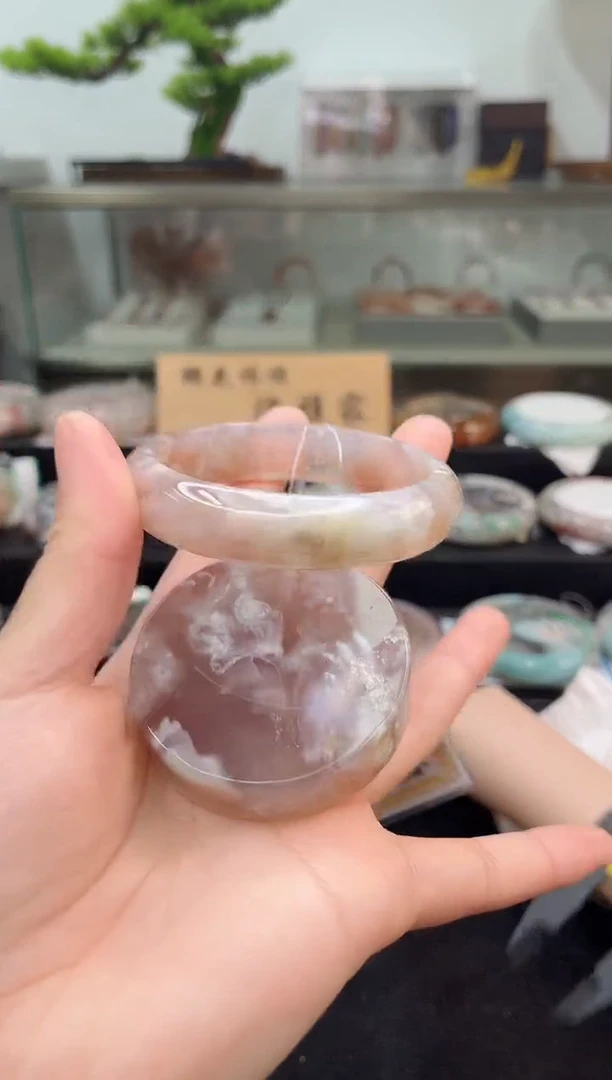 未镶嵌手镯石英质玉57圈口（赠品镯心）606160