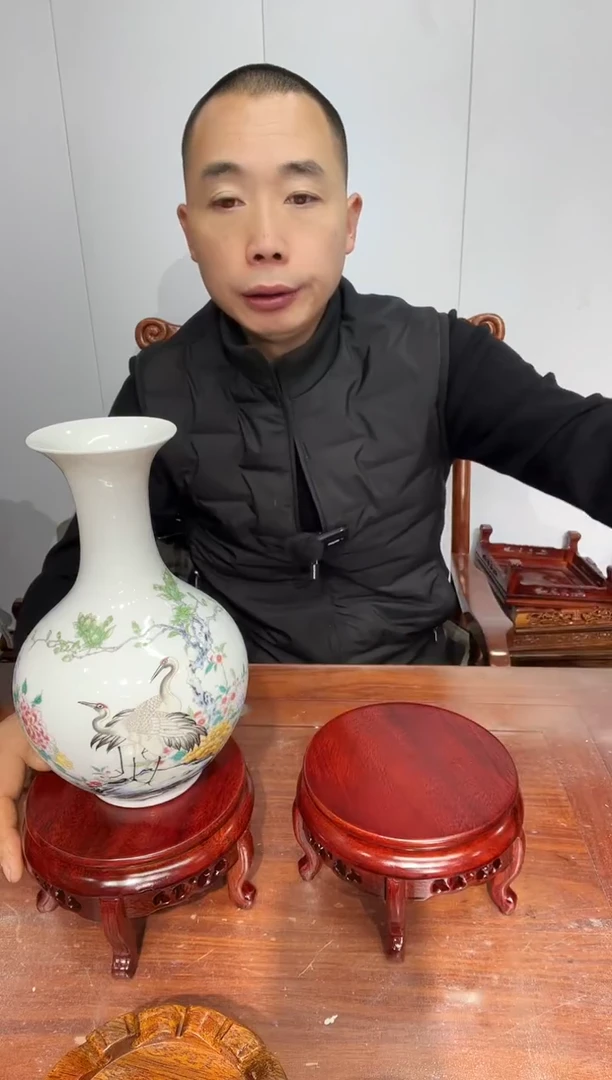 木香炉底座红14*15*9一对