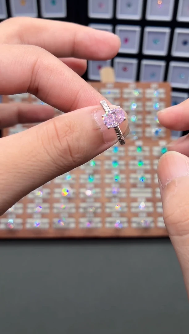 绿柱石（摩根石）戒指银S925镶嵌1111