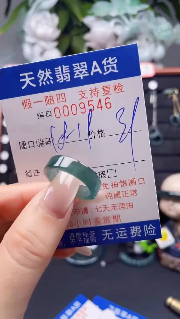 翡翠戒指未镶嵌18-19*9546