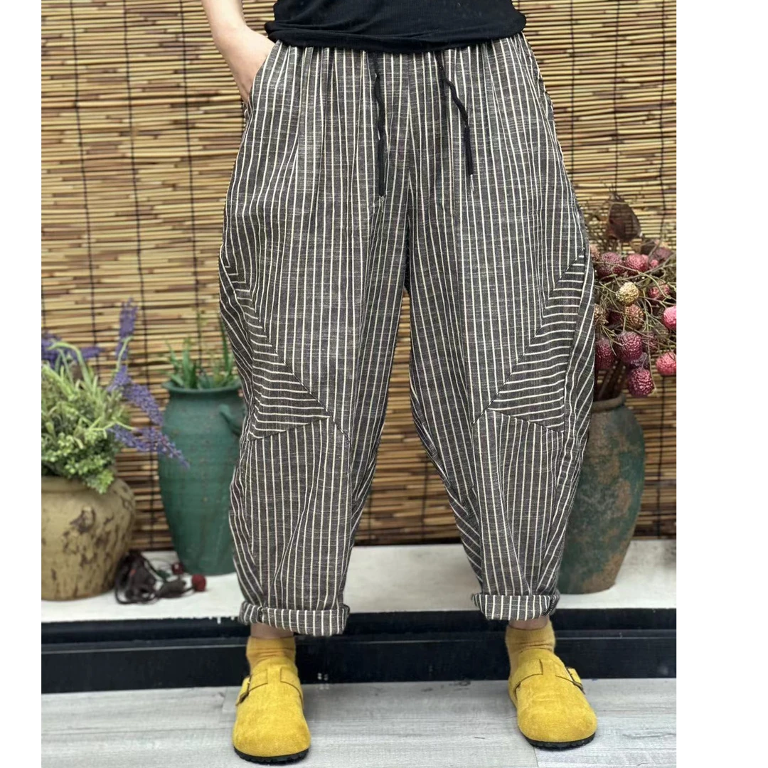 HY    横竖条纹裤