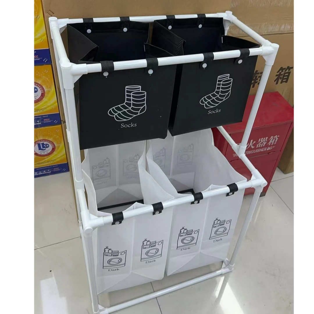 收纳筐宿舍脏衣篮脏衣篓玩具杂物收纳桶ins风脏衣篓分区
