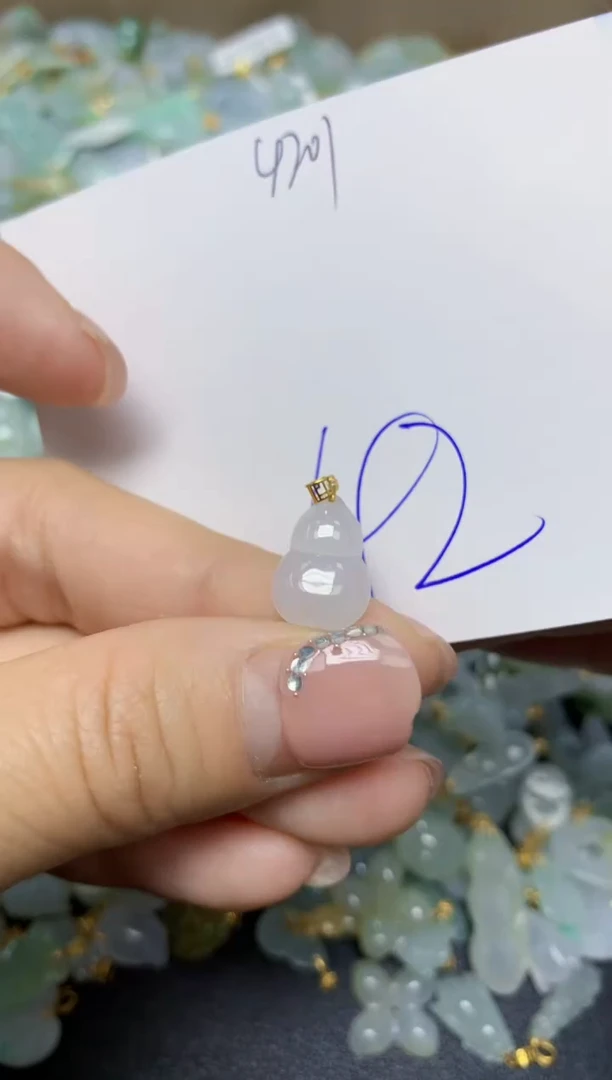 【闪购商品】翡翠挂件18K金镶嵌 天然翡翠A货