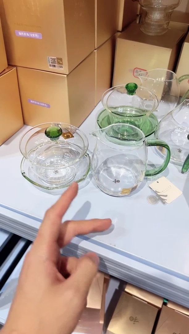 禾器沁莲盖碗湖绿色+澄然同色