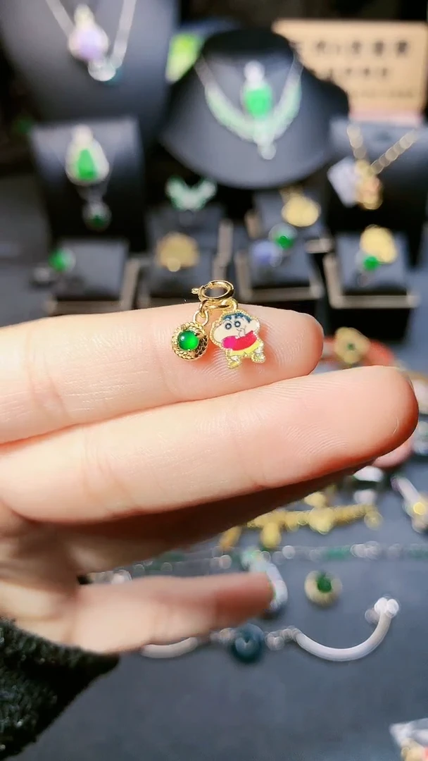 【闪购商品】翡翠吊坠(不含链)银S925镶嵌小提留