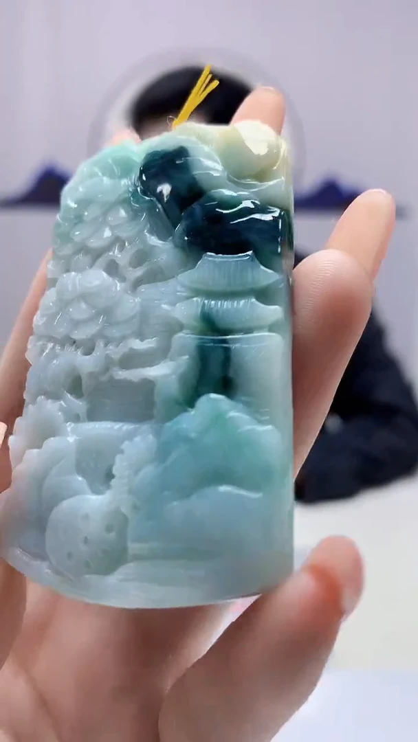 【闪购商品】定制翡翠未镶嵌5153DD-毛货挂件166