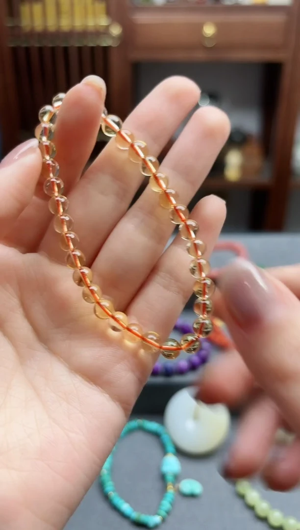 【闪购商品】水晶手串未镶嵌黄水晶手串JH