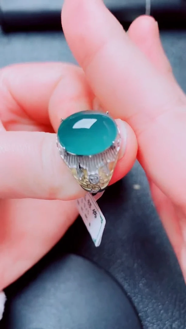 银S925镶嵌戒指翡翠11111
