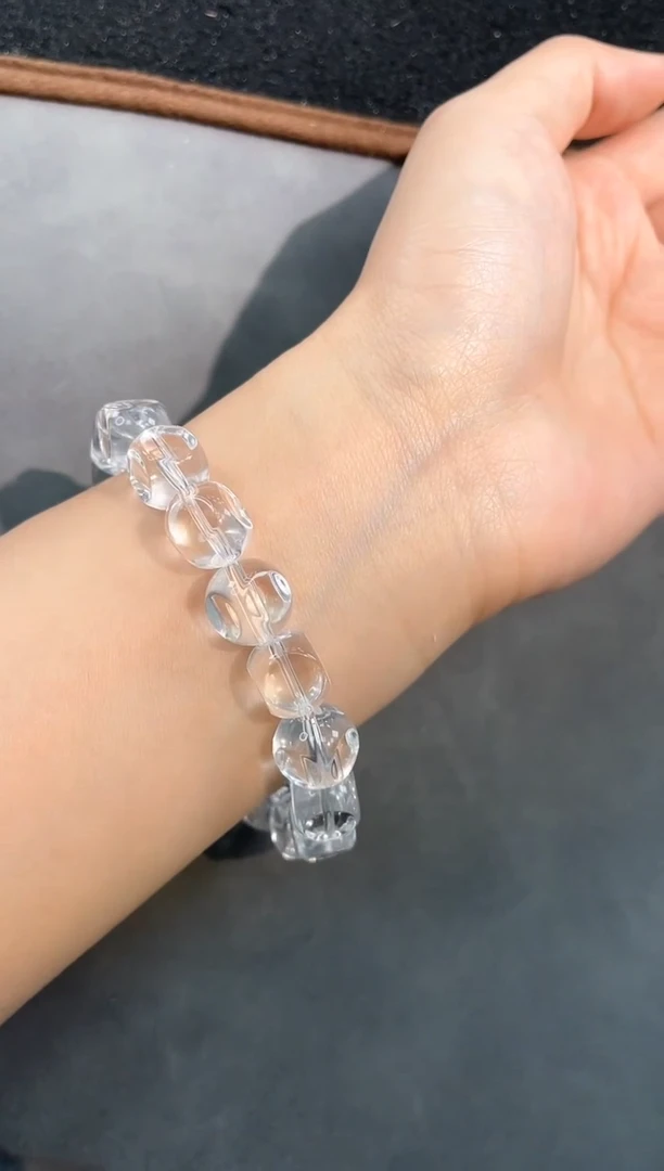 【闪购商品】水晶手链未镶嵌133号白水单圈10mm