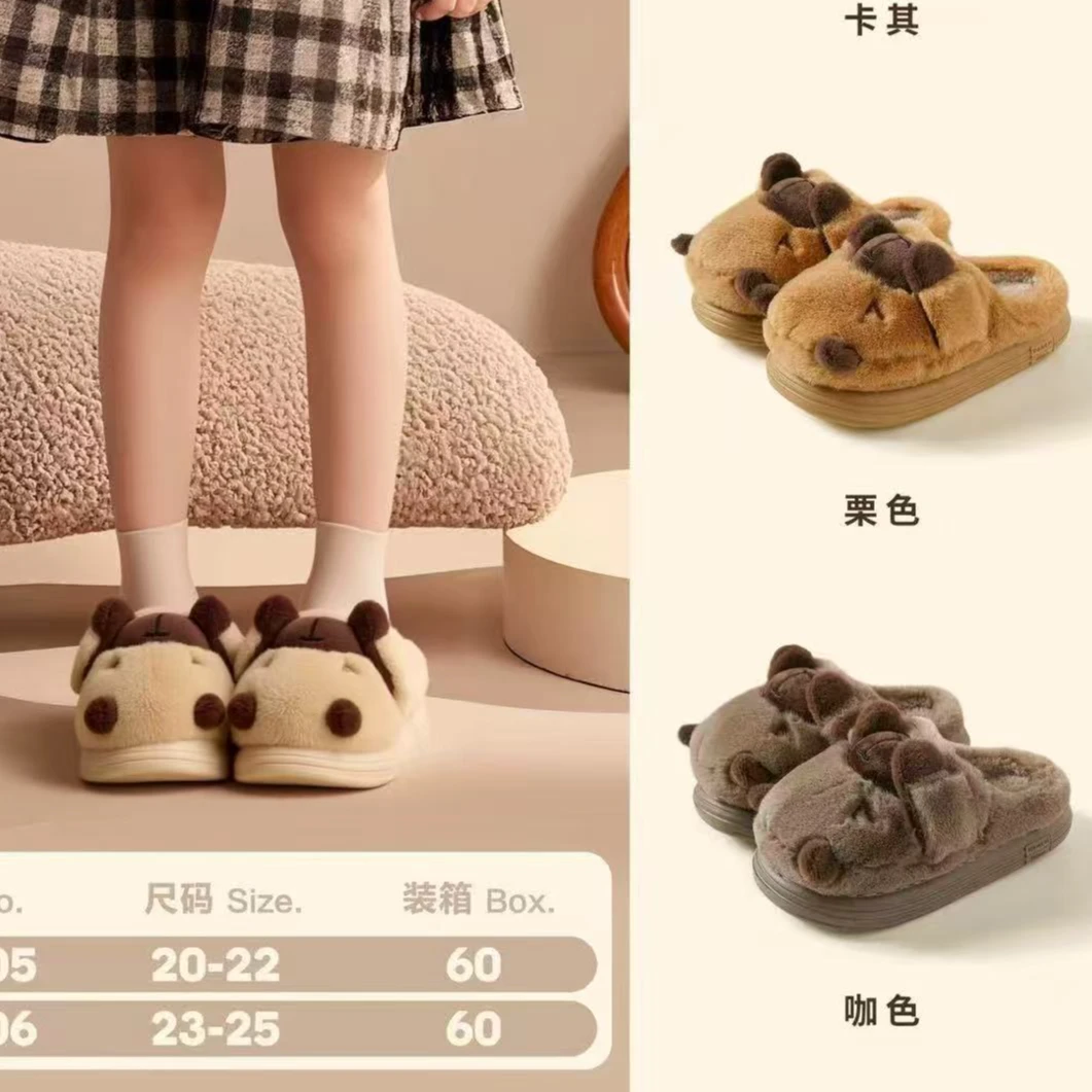 儿童秋冬棉拖鞋半拖软底室内鞋子 （不包跟）