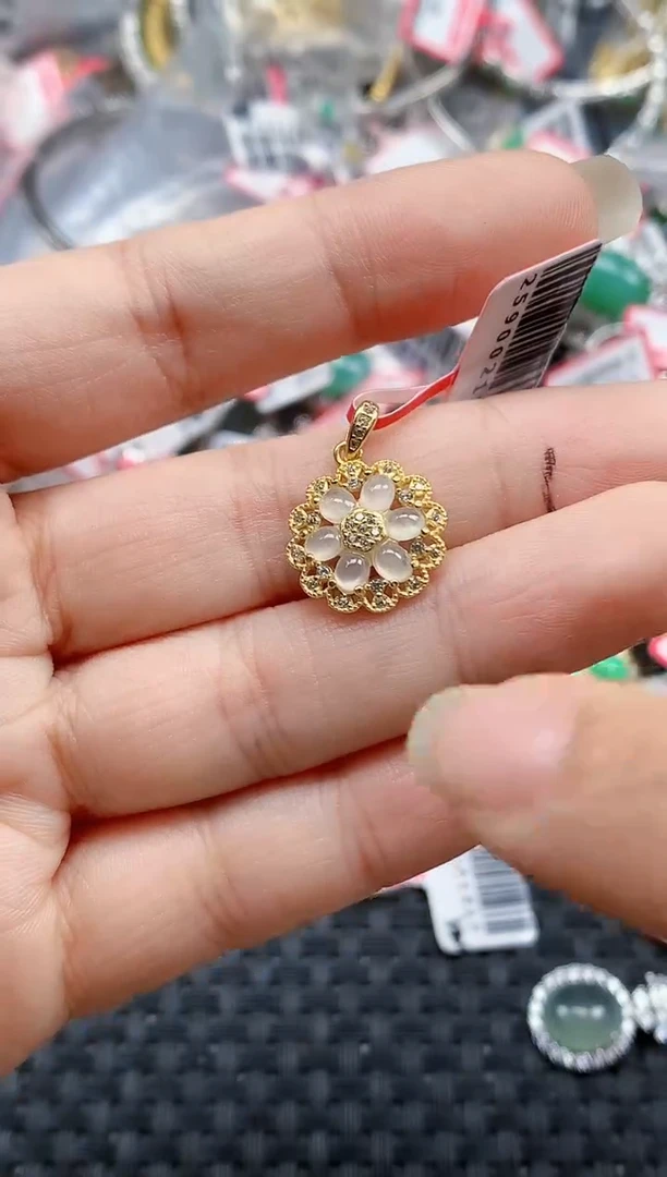 银S925镶嵌戒指翡翠天然A货缅甸翡翠