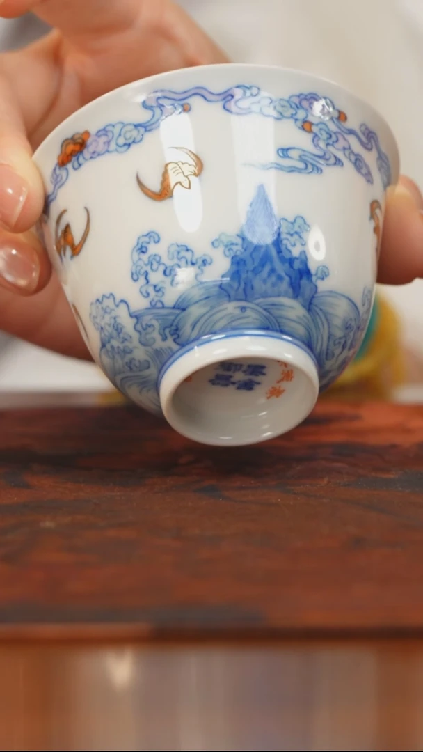 其他墨舍御器斗彩寿山福海杯（联名）