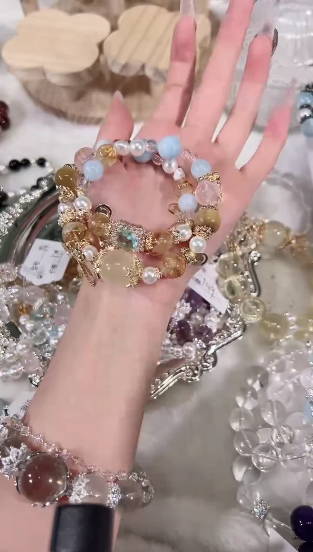 【闪购商品】水晶手链未镶嵌天然水晶默认微瑕 多样性发货发其一