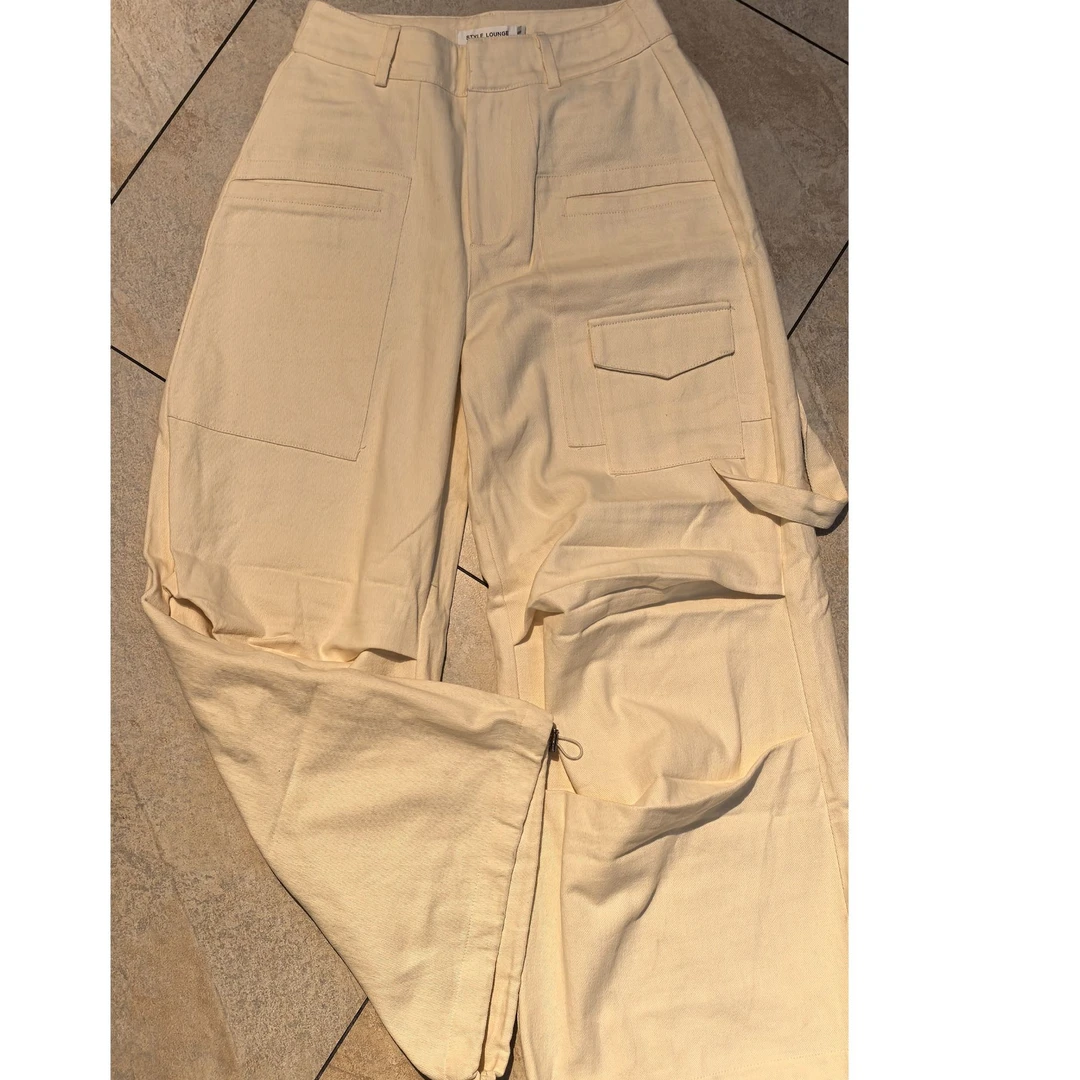 YT推荐 米白工装裤