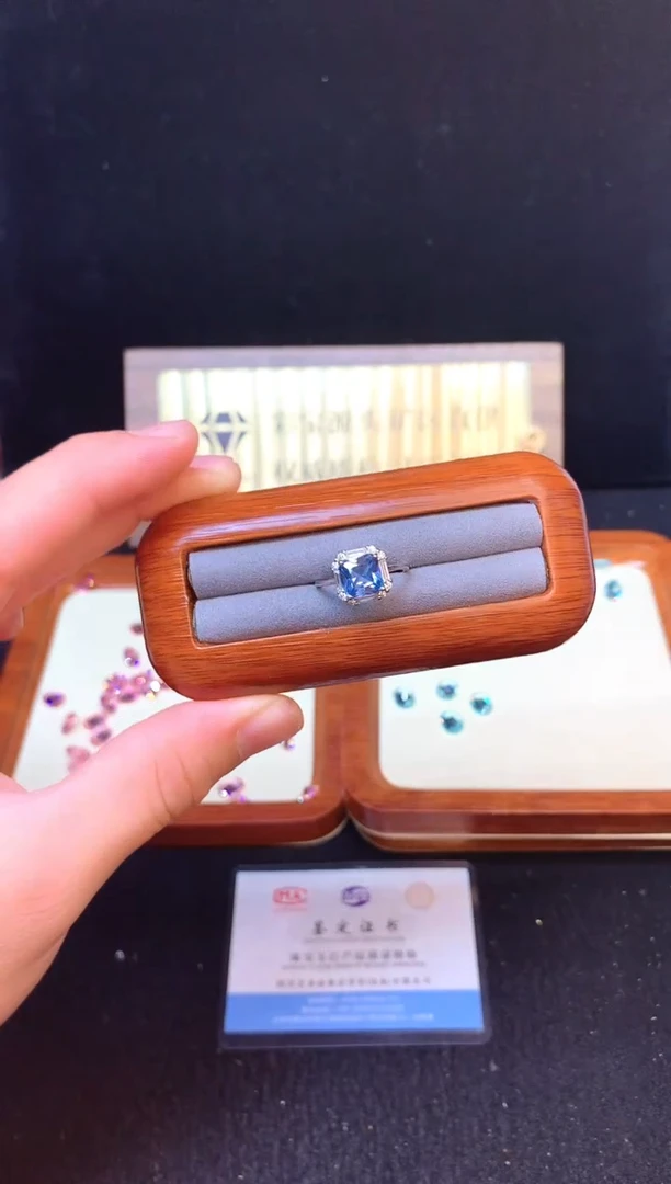 托帕石戒指银S925镶嵌......