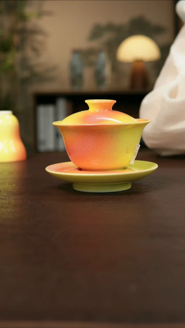 景德镇陶瓷杯碗柴烧多人