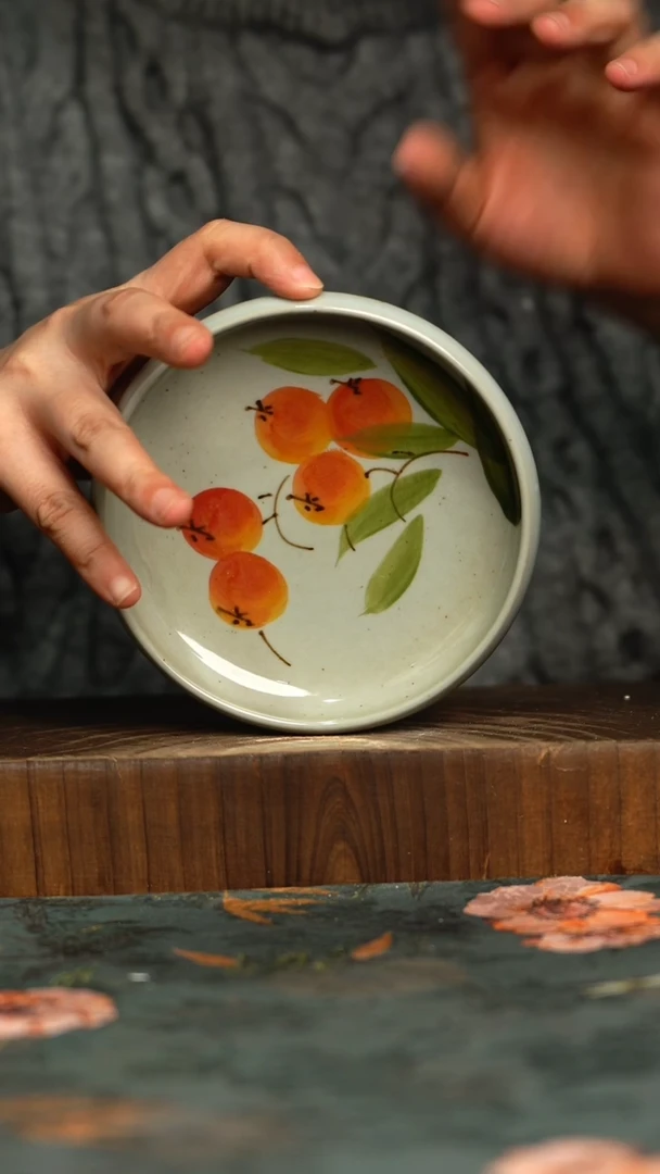 杯釉下彩手工手绘同款陶器