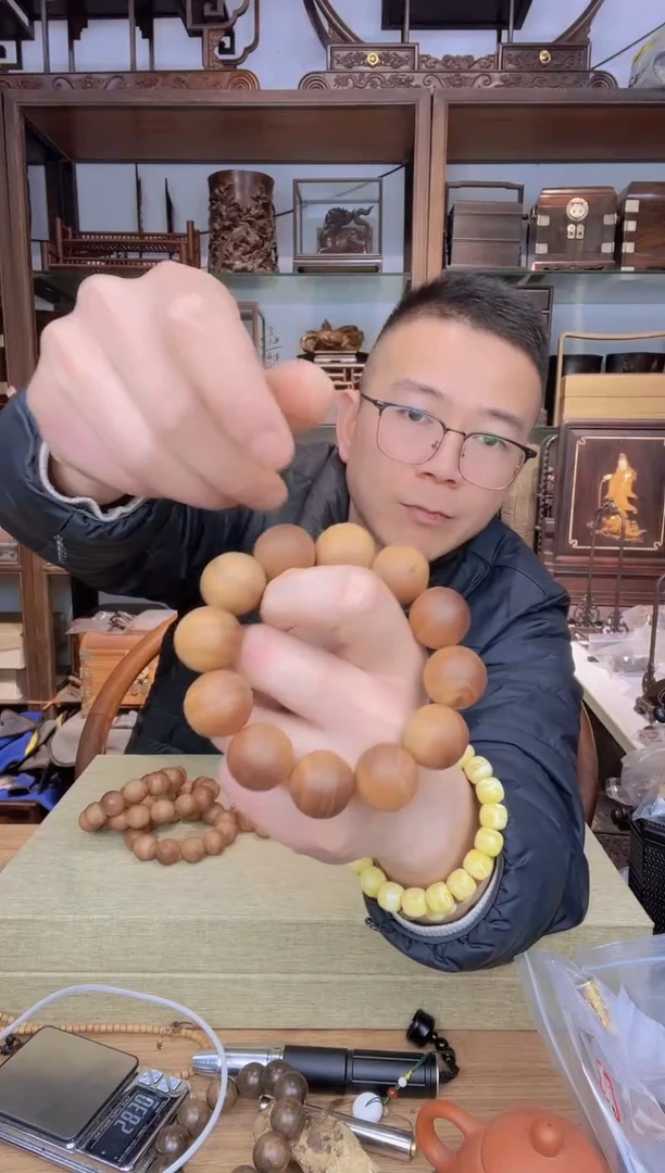 【闪购商品】乌木类书架745老山檀黑肉横纹2.0圆珠单圈手串