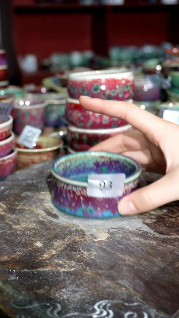 摆件精品窑变钧瓷茶器