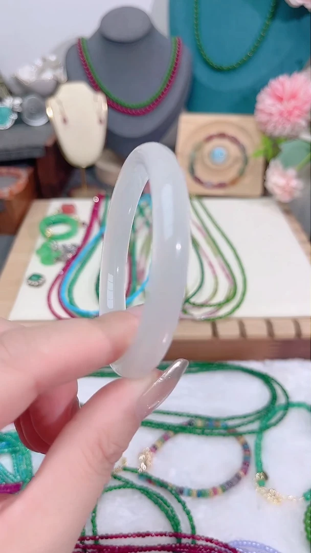 未镶嵌手链水晶白月光54圈口