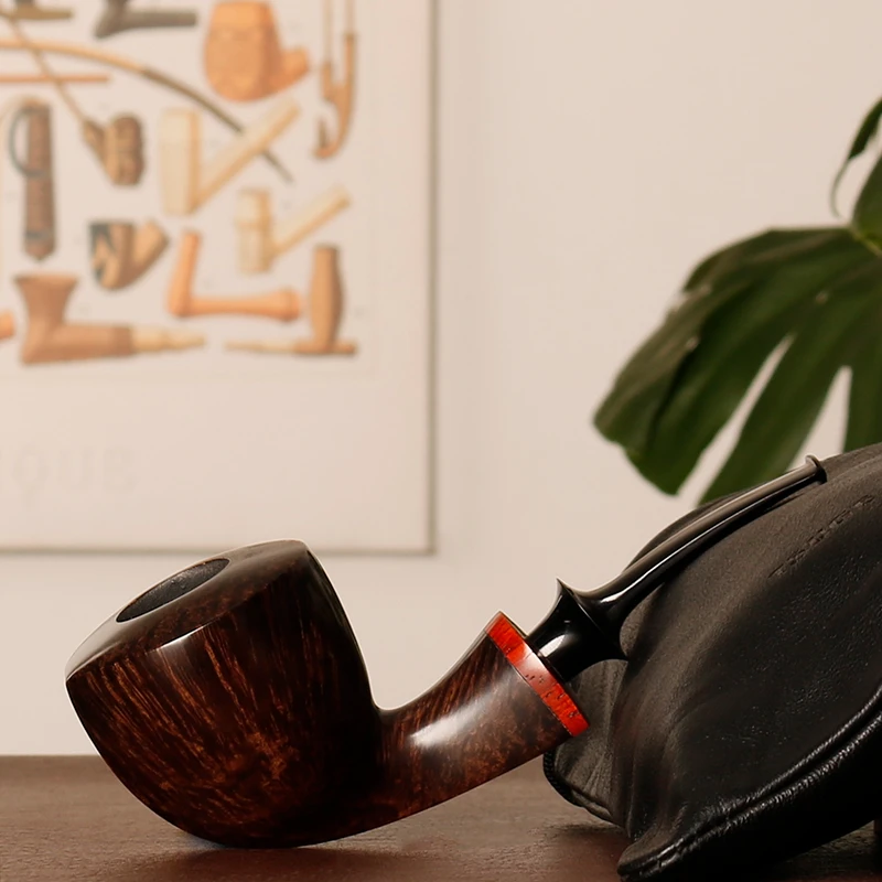德国大师 Reiner Thilo 莱纳蒂诺 深色光面自由式 手工石楠木烟斗