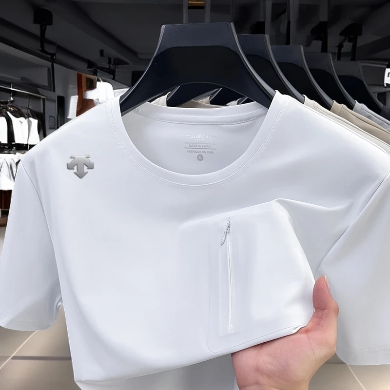 特价户外短袖T恤男2025夏季新款运动风速干圆领抗皱宽松体恤男装