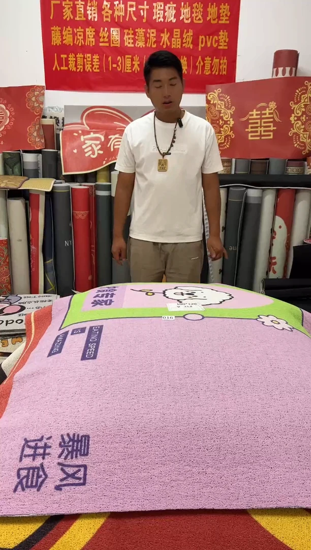 不退不换瑕疵丝圈地毯100*120cm016