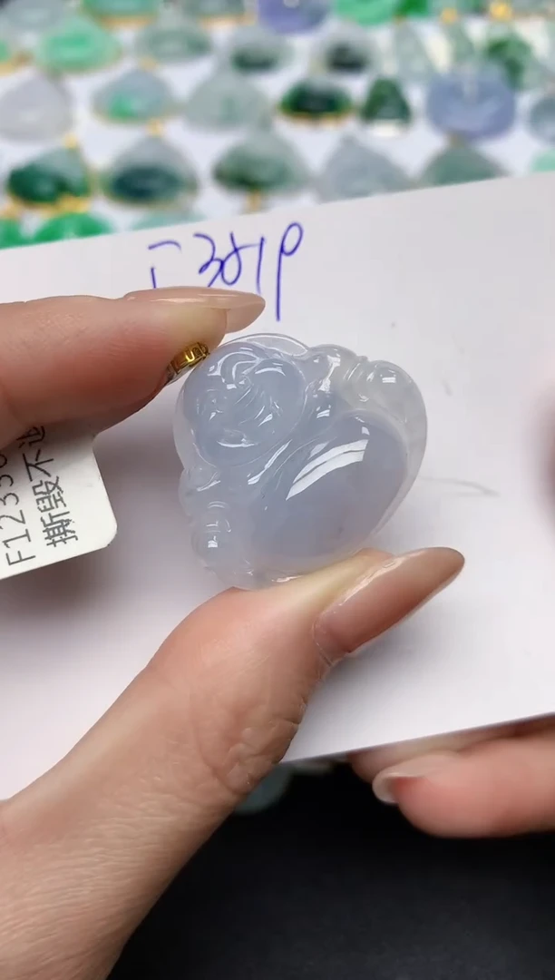 颈饰18K金镶嵌翡翠天然缅甸A货翡翠百元以上9元证书费自理