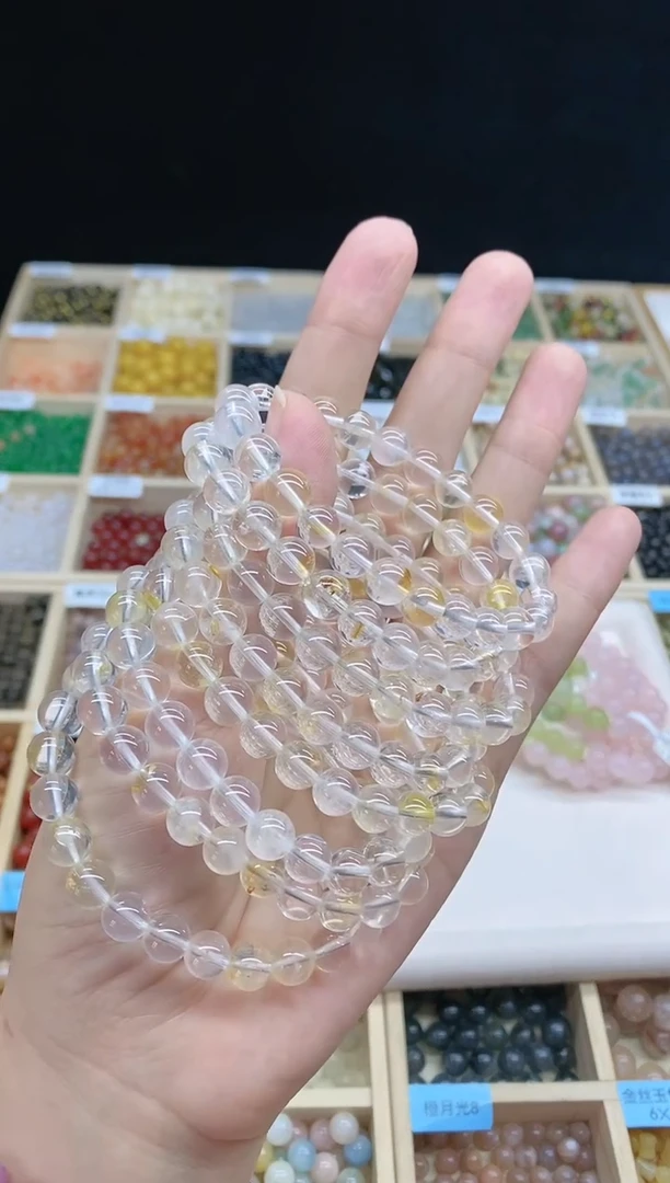 水晶手串未镶嵌冰胶花手串多样性发一