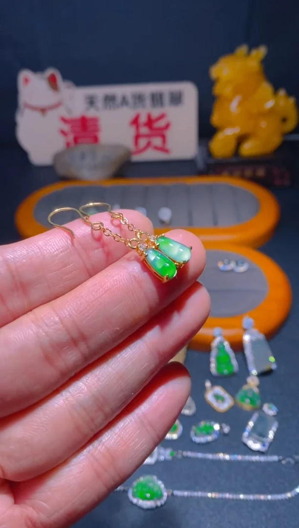 【闪购商品】翡翠耳饰未镶嵌翡翠