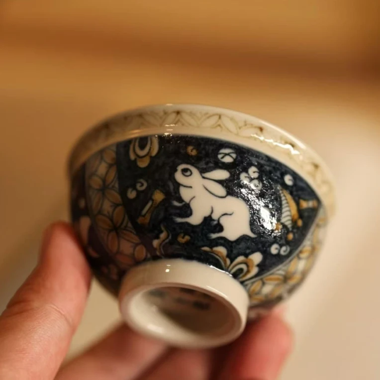 【立勤堂】釉里金兔子碗杯| 周大乐优选 | 景德镇茶具