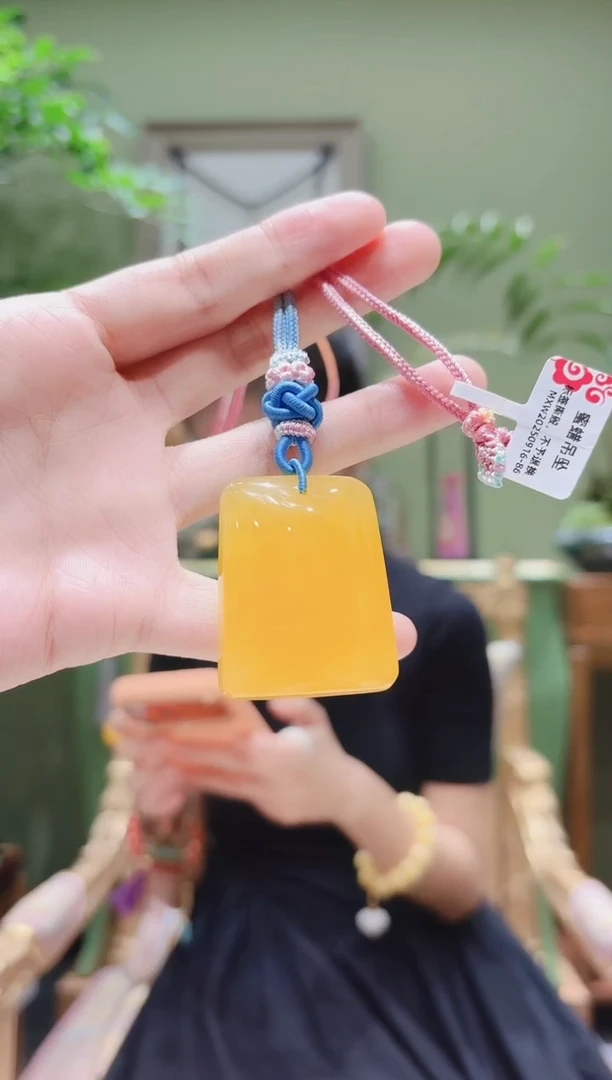 裸石琥珀未镶嵌蜜蜡绳编项链MXW0916-68多样性发货