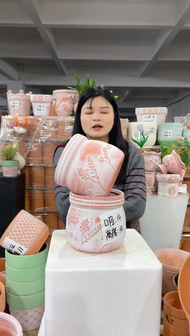 【闪购商品】红陶复古树叶糖罐14-14两个