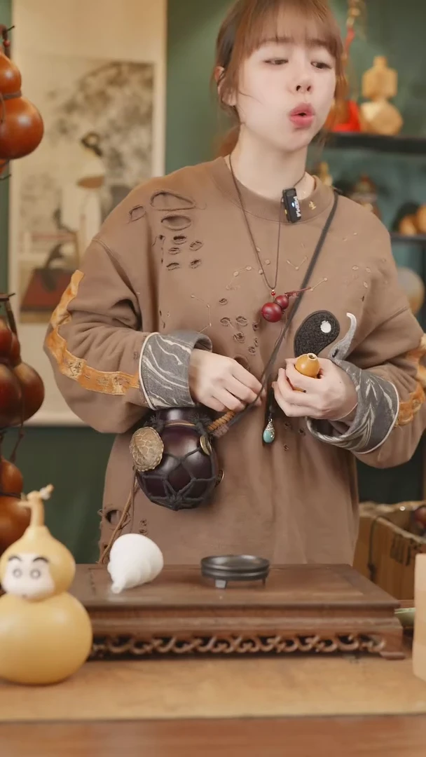 【闪购商品】47号精品天然大漆工艺防渗内胆酒葫芦~