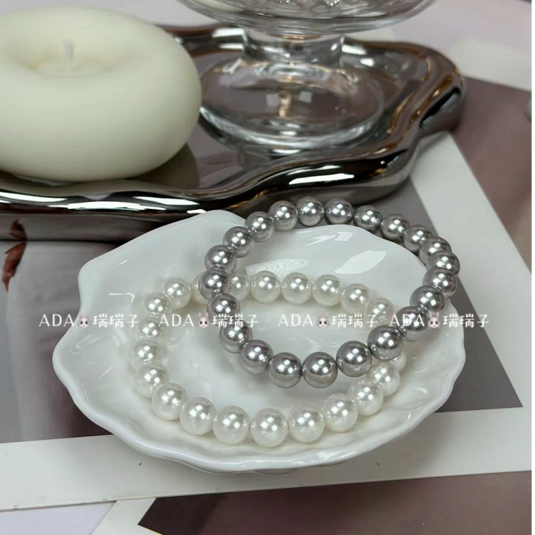 非金属仿珍珠手链 888 6mm 施家珠珠手链弹力绳手链