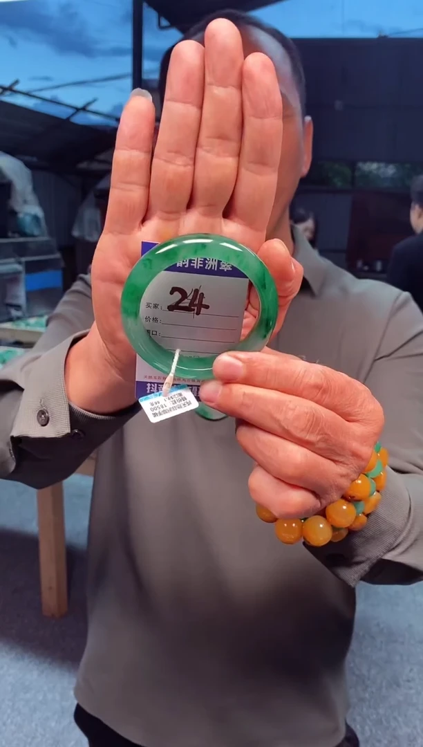 未镶嵌手镯石英质玉（非洲翠）59+