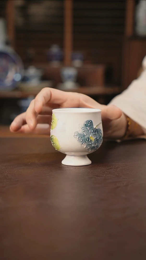 杯景德镇陶瓷杯碗柴烧多人